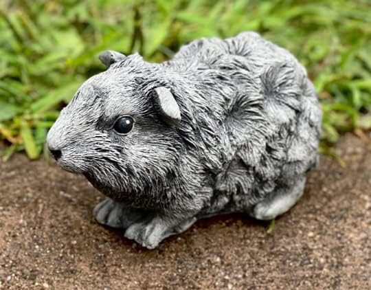 Guinea Pig Figure Garden Statue Concrete Backayard Decor Guinea Pig Statue Backyard Farm Animal Outdoor Sculpture