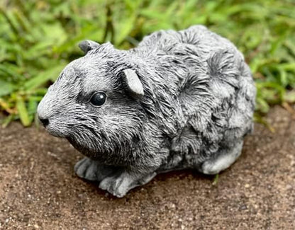 Guinea Pig Figure Garden Statue Concrete Backayard Decor Guinea Pig Statue Backyard Farm Animal Outdoor Sculpture