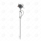 Red Carpet Studios Garden Stake Yard Art Metal and Glass Balance Rocker with 4-Prong Stake, 55" Tall, Owl