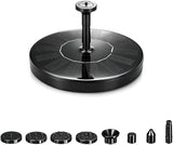 Floating Solar Fountain for Bird Bath, Solar Powered Water Fountain Pump Outdoor Bird Bath Fountain Backyard Decor, Garden, Pond, Pool (Black 5.1")