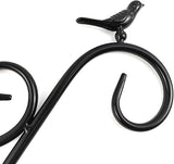 TIHOOD 2PCS 12inch Wall Hanging Plant Bracket, Retro Iron Metal Wall Décor Shepard Hook Lantern Wall Hanger for Hanging Plant Flower Bird Feeder Planter Indoor Outdoor, Bird