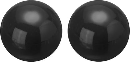 uxcell 2 Pcs Gazing Globe Decor Ball 3.5 Inch 90mm Reflective Garden Sphere Hollow Ball, Seamless Stainless Steel Gazing Ball, Smooth Mirror Globe for Garden Home Decor, Bright Black