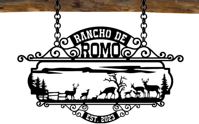 Personalized Metal Farm Sign, Customized Family Name Ranch Sign, Large Last Name Sign for Farmhouse Decoration, Outdoor Farm Wall Art, Welcome Sign, Entrance Gate Sign, Farm Lovers Gift, Garden Decor