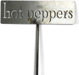 Classic Metal Garden Markers 19 Inches Tall (hot peppers, Raw, Unfinished Steel (will rust with time))