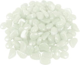 2.4Lbs 550 Pcs Glow in The Dark Stones Garden Pebbles Rocks Indoor Outdoor Decor Luminous Stone for Walkways Driveway Yard Grass Fish Tank(White in Daytime, Blue in Night)
