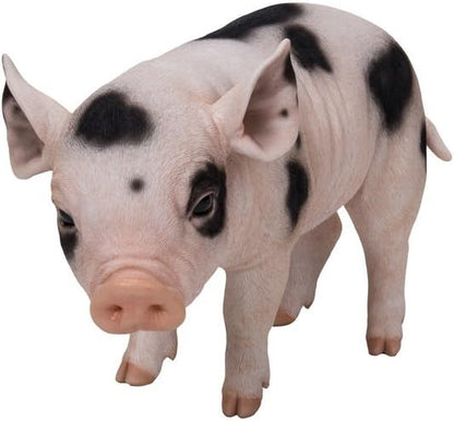 Hi-Line Gift Ltd Standing Pig Statue with Black Spots