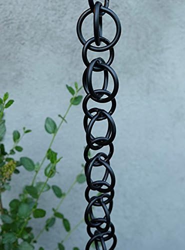 Nutshell Stores Double Loops Rain Chain - Black - 15 Feet