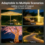 Solar String Lights - 66ft 200 LED Warm White