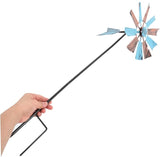 Iron Craft Windmill Statue for Garden Bee Decorative Spinners Outdoor Decor