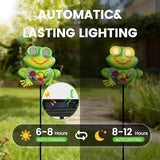 Solar Frog Pathway Lights - LED Blinking Eyes, IP65 Waterproof