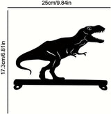 Metal Dinosaur Iron Art Silhouette Mailbox Top Decoration Yard Art Garden Decorations Patio Outdoor Decor Iron Crafts