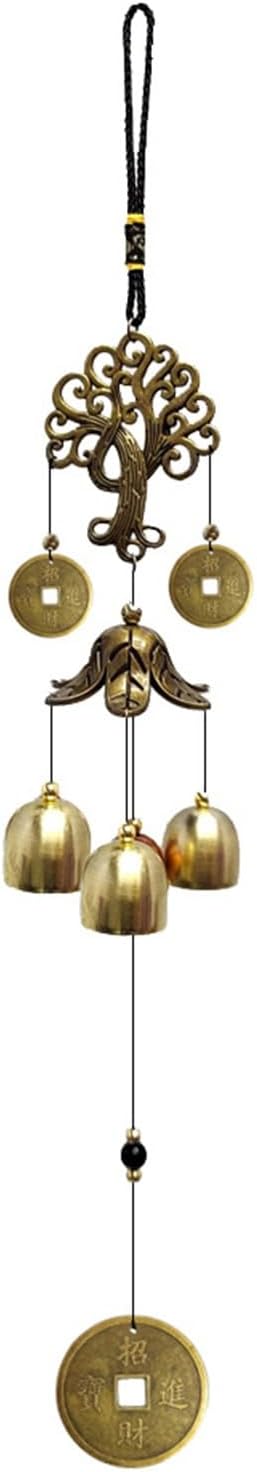 Wind Chimes Outdoor Fortune Tree WindChimes Metal Bells Wind Chime Christmas Decor Home Garden Hanging Decoration Gift One Size