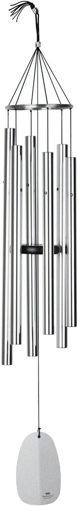 Woodstock Chimes Signature Collection, Bells of Paradise, Silver 44", Decor Designs Wind Chimes for Outdoor, Patio, Home or Garden Décor (BPLS)