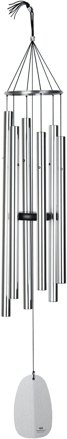 Woodstock Chimes Signature Collection, Bells of Paradise, Silver 44", Decor Designs Wind Chimes for Outdoor, Patio, Home or Garden Décor (BPLS)