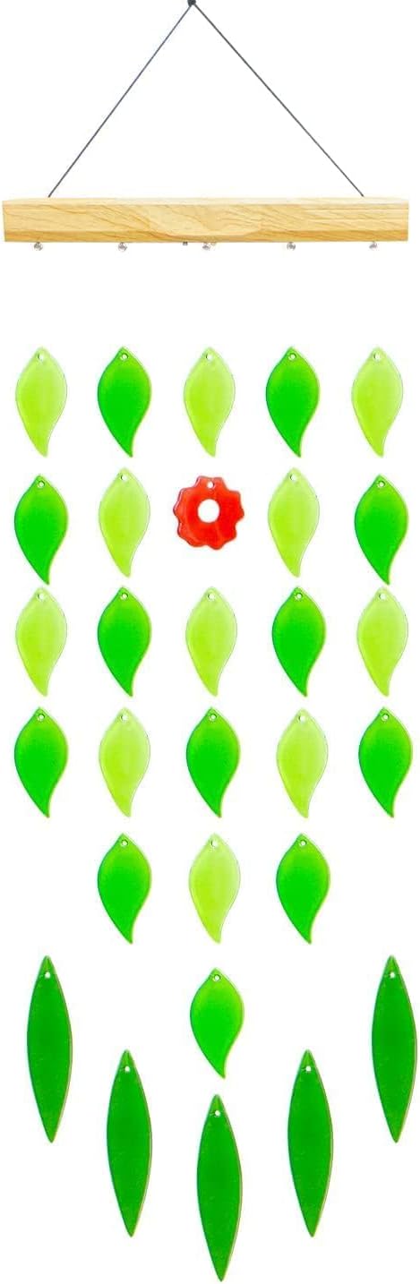 Solar Wind Chimes Waterproof Windchimes Glass Hanging Noisemakes with Solar Light for Home, Garden, Patio and Yard Decor