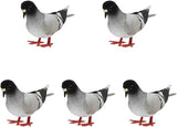 5Pcs Realistic Simulation Pigeon Models Imitation Pigeons for Home and Garden Decor Lifelike Ornamental Birds for Indoor and Outdoor Use for Photography Props