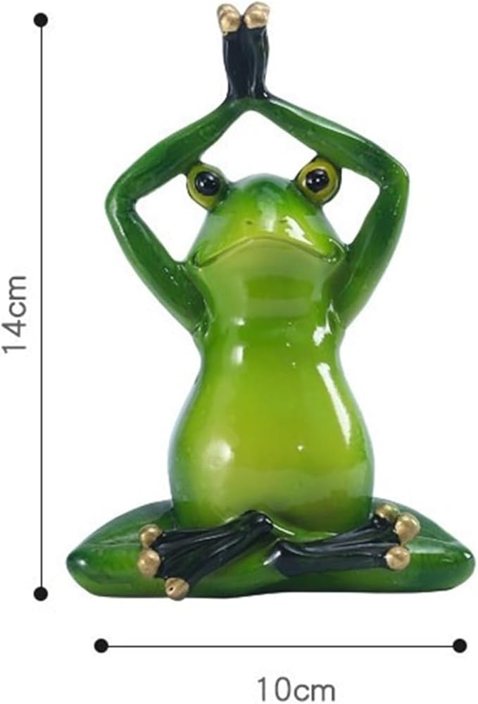 Garden Decor Frog Statue Outdoor Garden Sculptures for Yard Lawn Resin Animal Figurines Yoga Art Gardening Gifts(Seated)