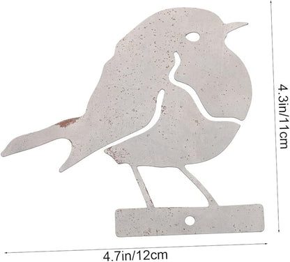 Bird Garden Decor Statue Iron Shaped Outdoor Ornament for Lawn and Garden Decoration Unique Rustic Style Durable and Sturdy Design