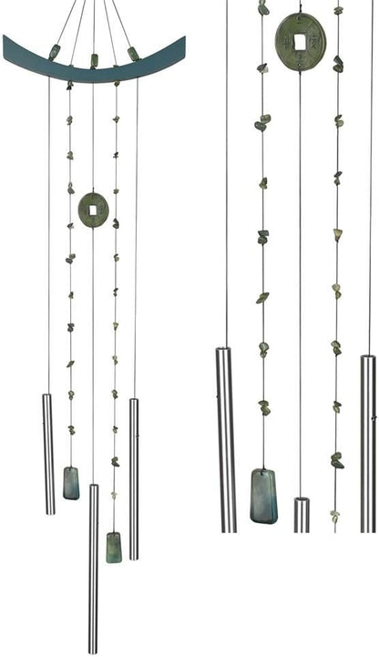 Woodstock Chimes Signature Collection, Woodstock Feng Shui Chime, 39'' Chi Energy Jade Eastern Energies Wind Chimes for Outdoor, Patio, Home or Garden Décor (CEJ)
