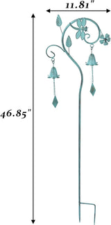 Dragonfly Garden Decor for Outside,Metal Yard Decor with Bell,Yard Art,Decorative Garden Stake,for Outdoor Garden