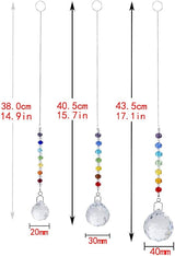 HDCRYSTALGIFTS Set 3 Crystal Prisms Suncatchers for Window Hanging Rainbow Maker Chakra Sun Catcher Indoor Window Christmas Decorations Memorial Sympathy Gifts for Loss of Loved One