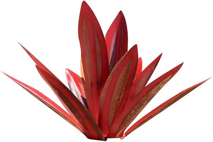 Tequila Rustic Sculpture,Rustic Hand Painted Metal Agave Plant,DIY Metal Plant Garden Yard Sculpture, Dark Red Tequila Rustic Sculpture Metal Agave Plant Iron Art Agave Sculpture Statue