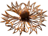 Rusty Metal Wild Flowers Garden Stakes 11.82 x 8.47 inches, Decorative Flowers Yard Stake Metal Art for Outdoor Garden Lawn Decor(Flower-D)