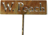 Classic Metal Garden Markers Clearance Items 20 to 33 Inches Tall (W. Peach, Naturally Rusted)