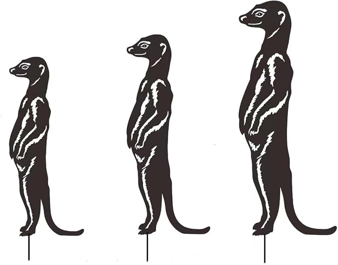 Iron Art Mongooses Garden Statue Sculpture Outdoor Backyard Decorations Figurine Yard Backyard Ornaments Yard Sign Trade Sign Wall Decors