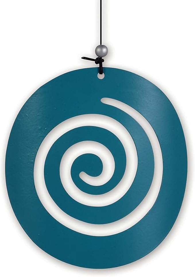 Sunset Vista Designs Windchimes - Vista Classics Galaxy Etched Aluminum Windchime with Spiral Windcatcher, 36" Long, Sea Breeze