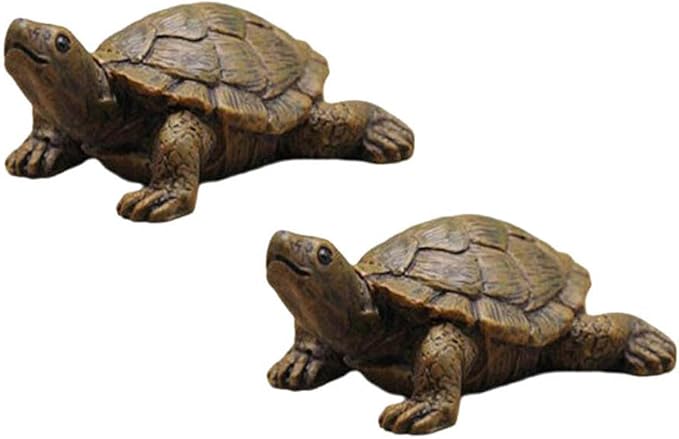 TEAMWILL 2X Turtle Outdoor Statue Tortoise Garden Figurine Home Decor Sculpture Ornament