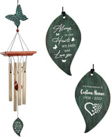 ASTARIN Memorial Custom Wind Chimes for Loss of Loved One, Wind Chimes for Patio Yard Decor, 24'' (Condolences-2)