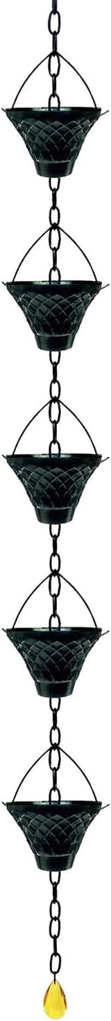 Easyly Install Rain Chain Antique Bronze Decorative Hanging Gutter for Home Commercial and Gardens Drainage Easyly Install Decorative