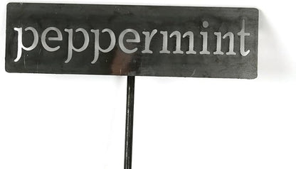 Classic Metal Garden Markers 19 Inches Tall (peppermint, Raw, Unfinished Steel (will rust with time))
