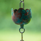 SPRING HILL NURSERIES - Verdigris Tulip Rain Chain - Decorative and Delightful Addition to Your Patio