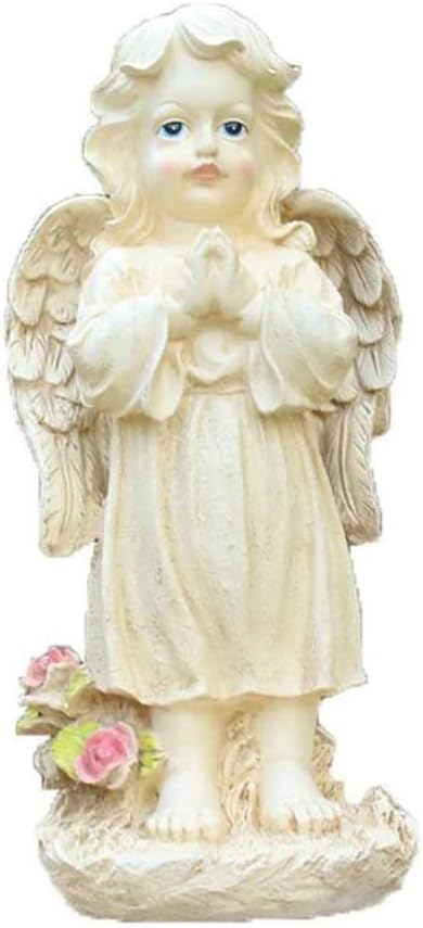 COAECJ Animal Sculpture for Garden Angel Sculpture, Rustic Vintage Old Outdoor Garden Courtyard Gardening Decoration Resin Angel Decoration Sculpture