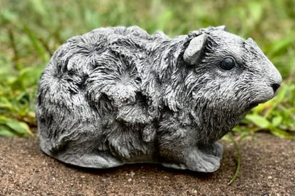 Guinea Pig Figure Garden Statue Concrete Backayard Decor Guinea Pig Statue Backyard Farm Animal Outdoor Sculpture