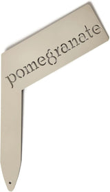 Planter Size Small Metal Garden Plant Vegetable Flower or Herb Markers 13.5 Inches Tall (pomegranate, Cream)