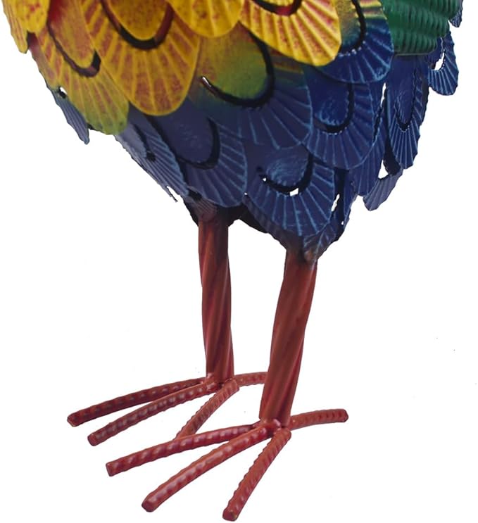 Metal Rooster Statue Garden Chicken Sculpture Decoration Metal Yard Art for Yard Outdoor Indoor Decoration (#M)