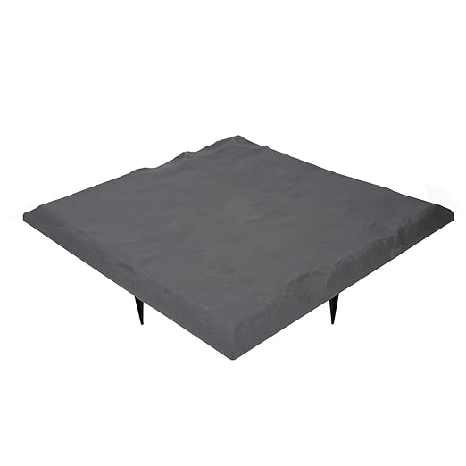 15.5 Inch Stepping Stones, Decorative Garden Walkway Pavers with Ground Stakes for Outdoor Pathway, Lawn, Yard, Made of Polypropylene (Gray)
