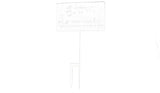 Grow. Dammit. Metal Garden Stake 20 to 28 Inches Tall (Large 28", White)