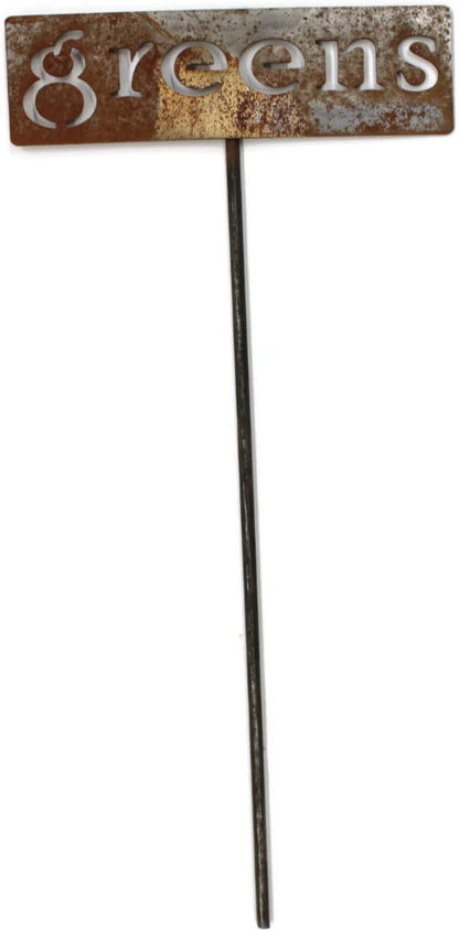 Classic Metal Garden Markers 19 Inches Tall (greens, Naturally Rusted)
