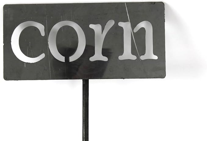 Classic Metal Garden Markers 19 Inches Tall (corn, Raw, Unfinished Steel (will rust with time))
