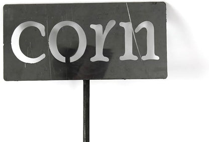 Classic Metal Garden Markers 19 Inches Tall (corn, Raw, Unfinished Steel (will rust with time))