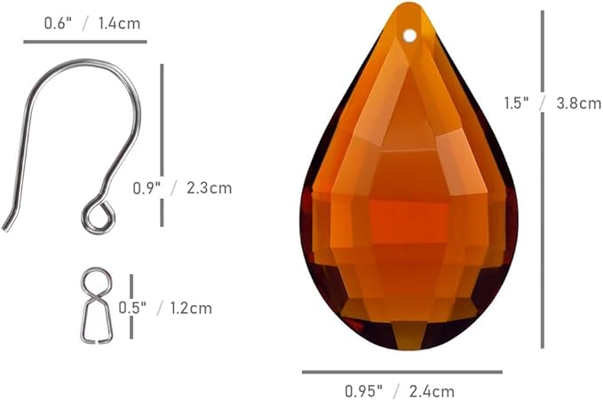 10pcs Crystal Suncatchers Multi, Hanging Crystals Glass Chandelier Prisms Ornament Pendant for Windows, Pipa Rainbow Maker Home Decoration.