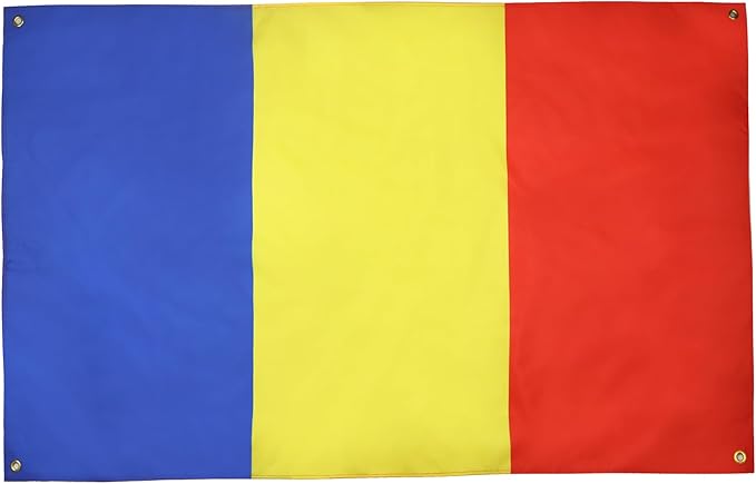 AZ FLAG Romanian Flag 150 x 90 cm with 4 Eyelets for Balcony or Wall