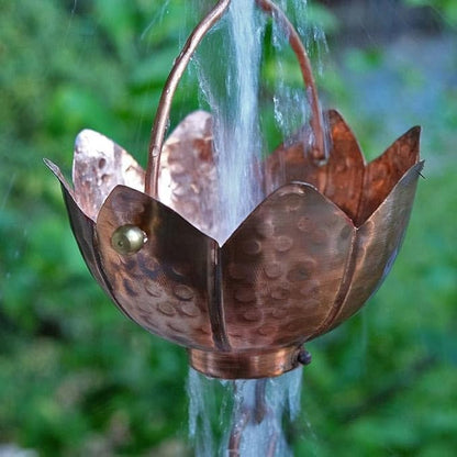 Nutshell Stores Buddha Cups Copper Rain Chain - Copper - 19 Feet