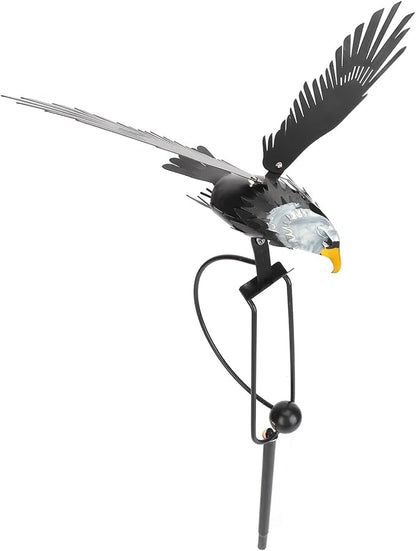 Eagle Decor Stake, Iron Metal Art Eagle Statue, Black, Bird Statue, Outdoor, Wedding, Animal, Modern Style, 336g
