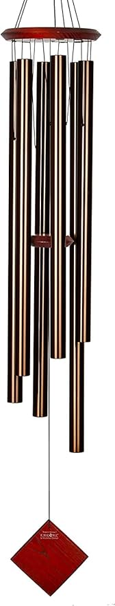 Woodstock Chimes Neptune Wind Chime for Outside 54" Large Bronze, Deep Tone Sound for Outdoor Garden, Patio, Porch Decor, Encore Collection DCB54