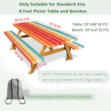 Picnic Table Cover with Bench Covers, 72" x 30" (Rectangular)